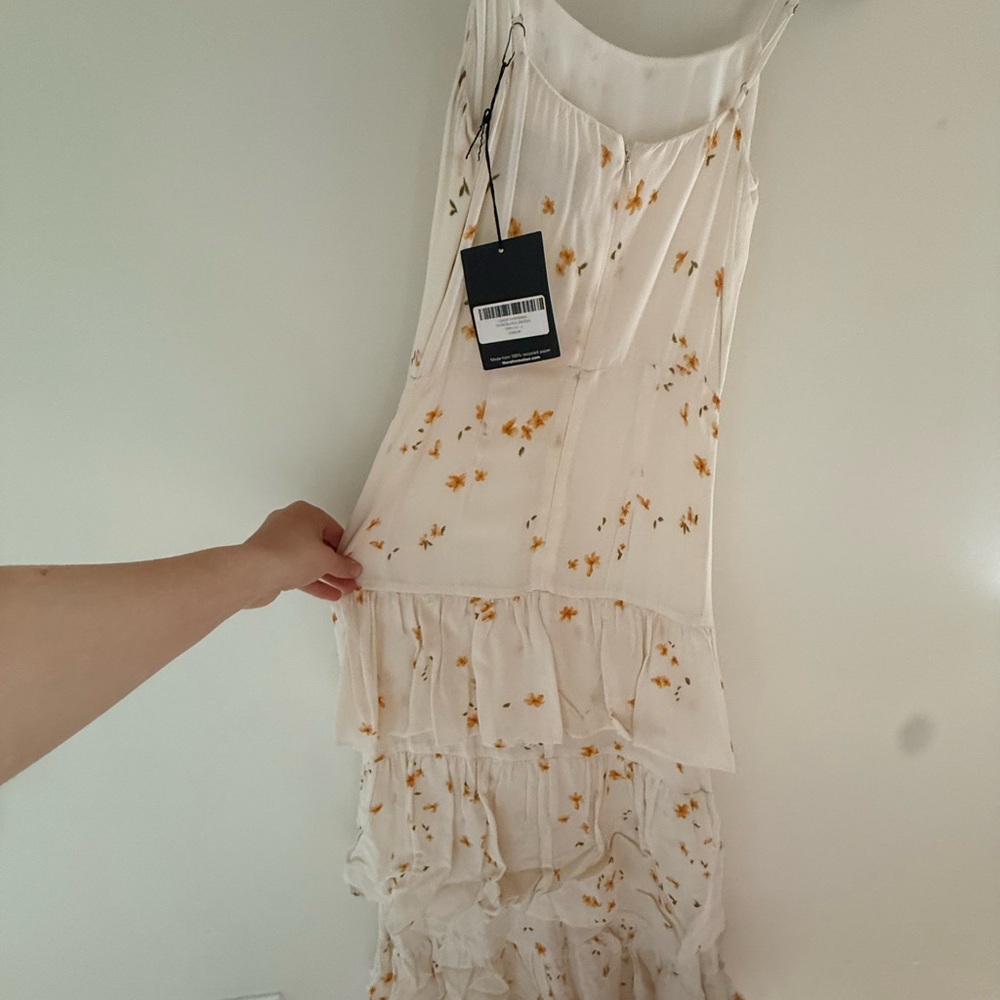 Reformation White Maxi Sundress with Spaghetti Straps